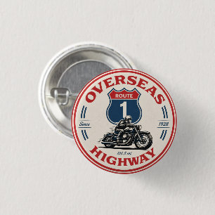 vintage Overseas Highway florida keys weg geschenk Ronde Button 3,2 Cm