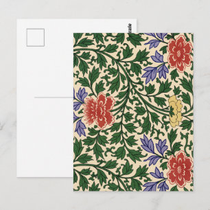 Vintage Owen Jones Chinees Peony Patroon Briefkaart