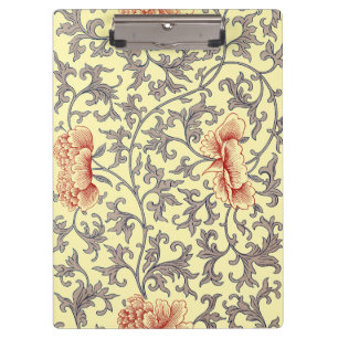 Vintage Owen Jones Chinoiserie Pioen Bloemendesign Klembord