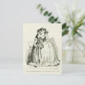 Vintage Owl Woman Briefkaart (Staand voorkant)