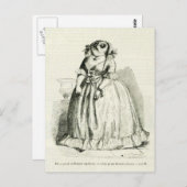 Vintage Owl Woman Briefkaart (Voorkant / Achterkant)