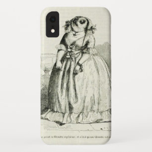 Vintage Owl Woman iPhone XR Hoesje