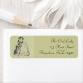 Vintage Owl Woman Etiket (Insitu)