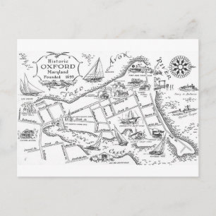 Vintage Oxford MD Briefkaart