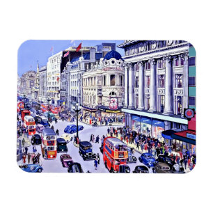 Vintage Oxford Street Londen Puzzel Magneet