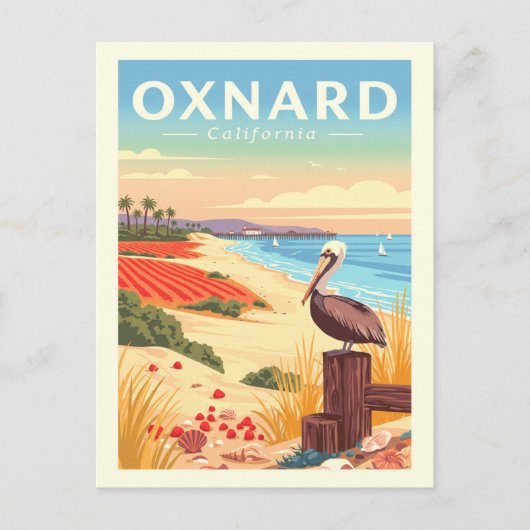 Vintage Oxnard California Briefkaart (Voorkant)