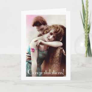 Vintage paar bruiloft of Jubileum Kaart