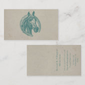 Vintage paarden en Hoefijzer Visitekaartje (Voorkant / Achterkant)
