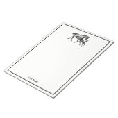 Vintage paarden Moeder Baby Notitieblok (Schuin)