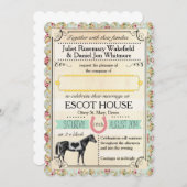 Vintage Paarden Show Poster bruiloft Kaart (Voorkant / Achterkant)