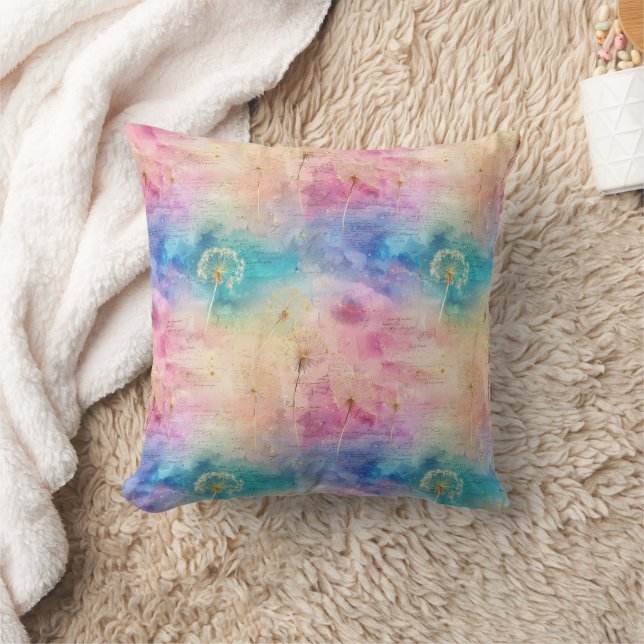 Vintage Paardenbloem Abstract Patroon (7) Kussen (Deken)