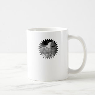 Vintage Paardenmodel Starburst ?Zwart en Wit Koffiemok