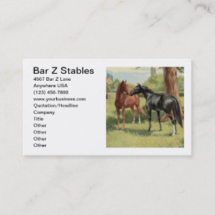 Vintage Paardenstallen Afbeelding Equestrian Ridin Visitekaartje