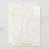 Vintage paars vrijgezellenfeest roos kaart (Achterkant)