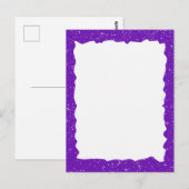Vintage paarse gescheurde papier aangepaste rand s briefkaart (Voorkant / Achterkant)