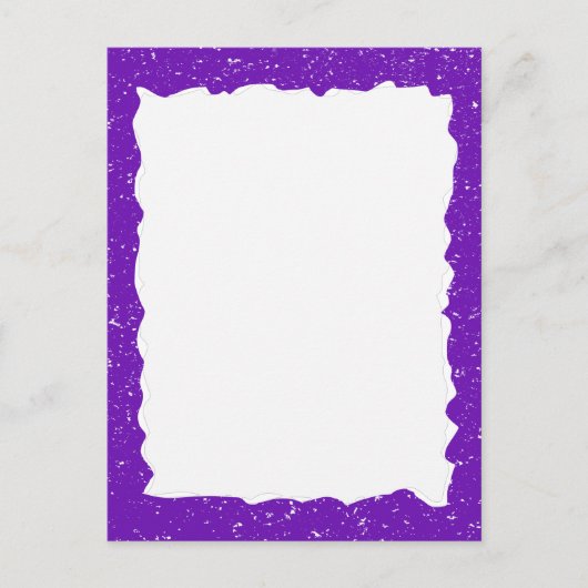 Vintage paarse gescheurde papier aangepaste rand s briefkaart (Voorkant)