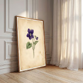 Vintage Paarse Muur Kunst Ingelijste Print