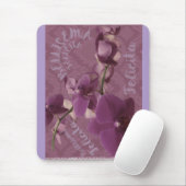 Vintage paarse orchidee muismat (Met muis)
