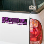 Vintage Paarse Valentijnsdag Bumpersticker (Op Truck)