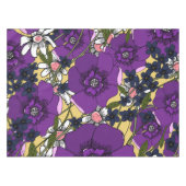 Vintage Paarse Wilde Bloemen Tafelkleed (Voorkant (Horizontaal))