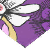 Vintage Paarse Wilde Bloemen Tafelkleed (Gekanteld)