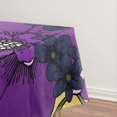 Vintage Paarse Wilde Bloemen Tafelkleed (Voorbeeld)