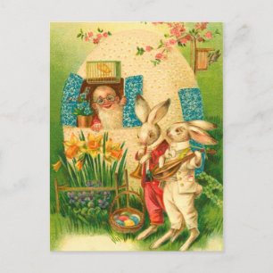 Vintage paasbunny Briefkaart