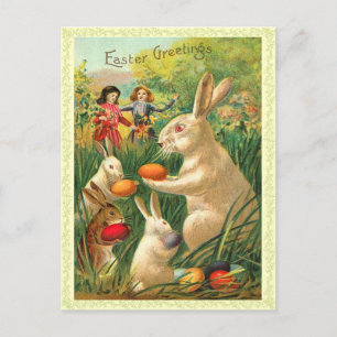 Vintage paasbunny Briefkaart