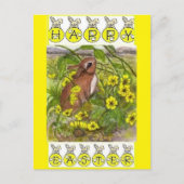 Vintage paasbunny Briefkaart (Voorkant)