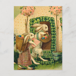 Vintage paasbunny Briefkaart