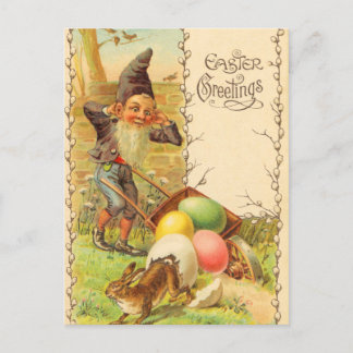 Vintage paasbunny Briefkaart