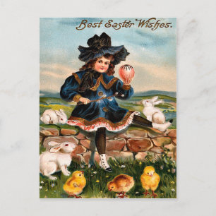 Vintage paasbunny Briefkaart