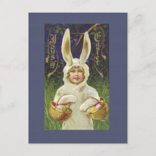 Vintage paasbunny Briefkaart