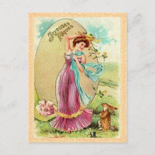 Vintage paasbunny Briefkaart