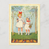 Vintage paasbunny Briefkaart (Voorkant)