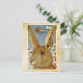 Vintage paasbunny Briefkaart (Staand voorkant)