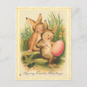 Vintage paasbunny Briefkaart (Voorkant)