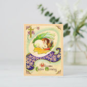 Vintage paasbunny Briefkaart (Staand voorkant)
