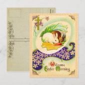 Vintage paasbunny Briefkaart (Voorkant / Achterkant)
