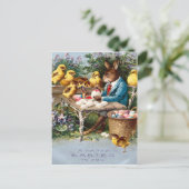 Vintage paasbunny Briefkaart (Staand voorkant)