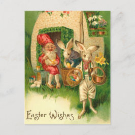 Vintage paasbunny Briefkaart