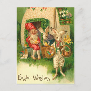 Vintage paasbunny Briefkaart