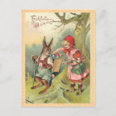 Vintage paasbunny Briefkaart (Voorkant)