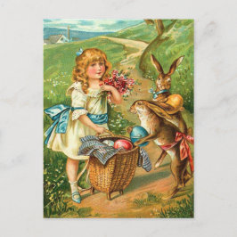 Vintage paasbunny Briefkaart