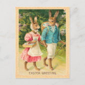Vintage paasbunny Briefkaart (Voorkant)