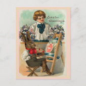 Vintage paasbunny Briefkaart (Voorkant)