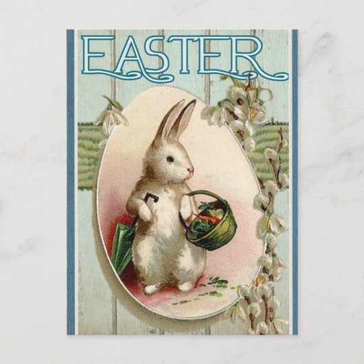 Vintage paasbunny Briefkaart (Voorkant)