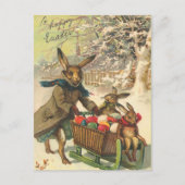 Vintage paasbunny Briefkaart (Voorkant)