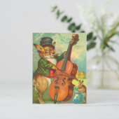 Vintage paasbunny Briefkaart (Staand voorkant)