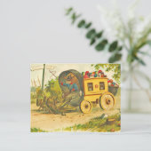 Vintage paasbunny Briefkaart (Staand voorkant)
